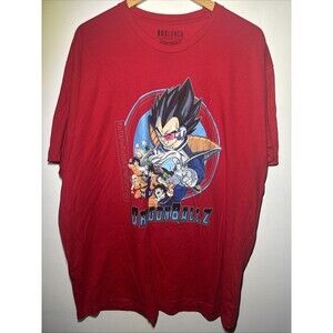 2XL Box Lunch Dragonball Z Red Vegeta Goku Saiyan Saga T Shirt